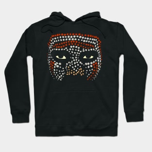 African Art Warrior Face Dots Hoodie